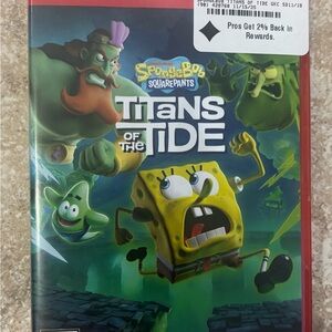 SpongeBob SquarePants Titans of the Tide Video Game - Red and Green Cover